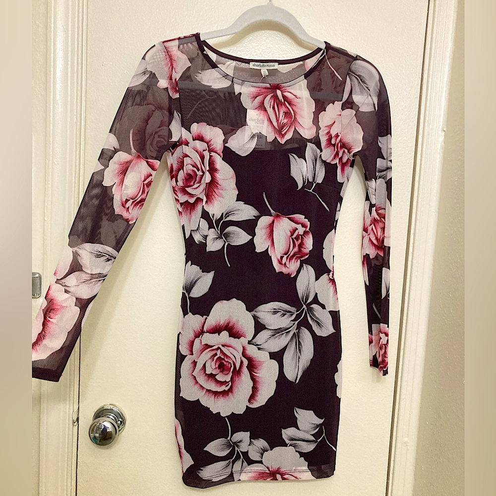 NWT Mini Floral bodycon dress